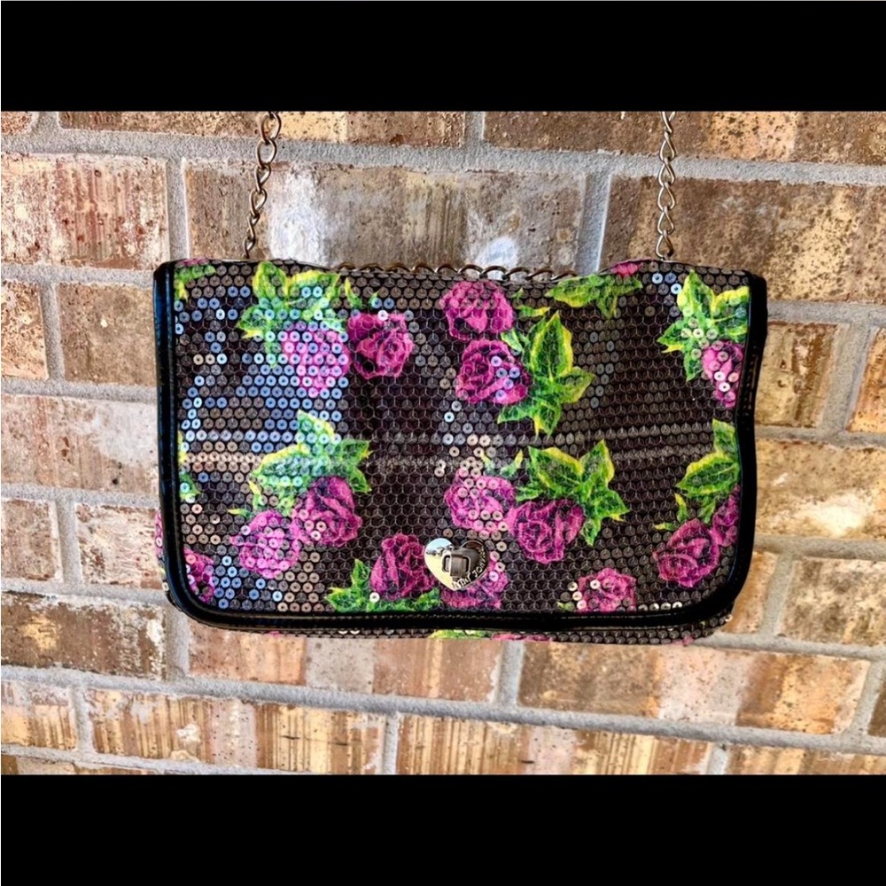 Betsey Johnson Rose Print Handbag